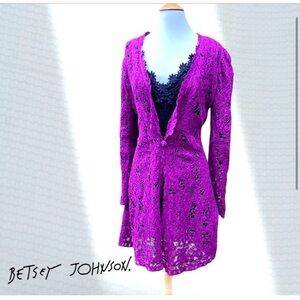 Betsey Johnson Vibrant Purple Lace Jacket
